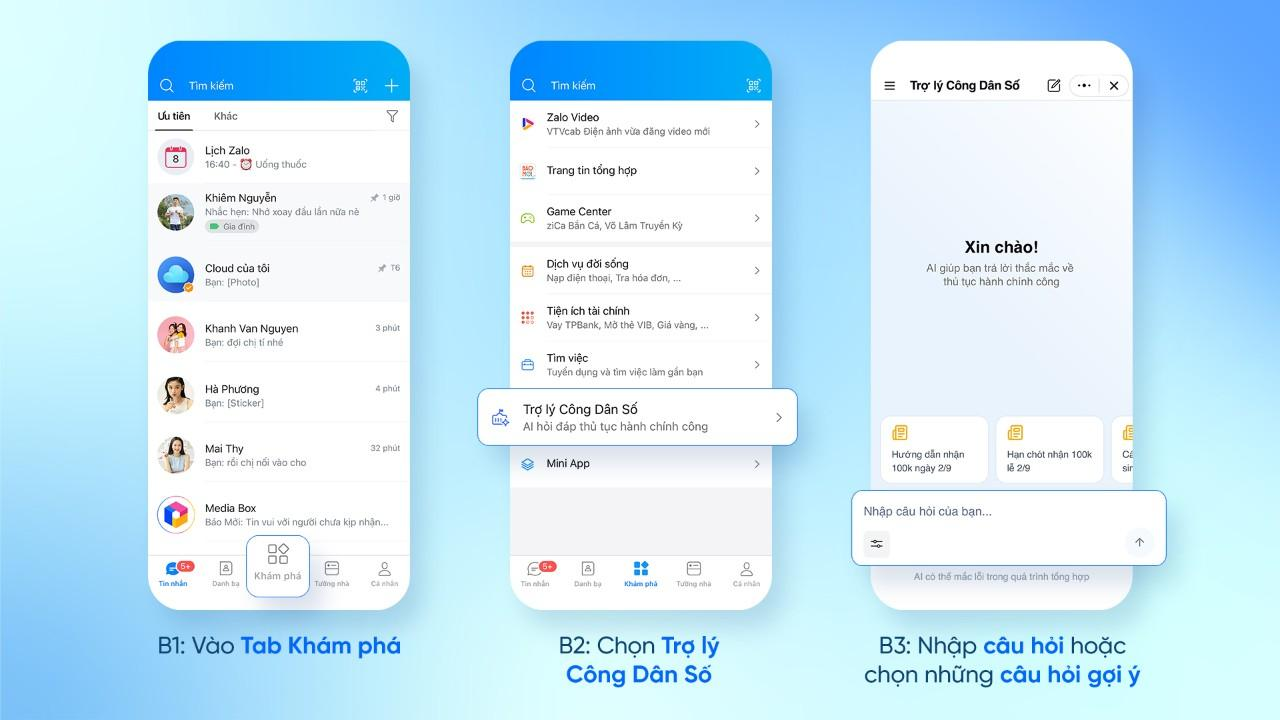 Các bước thiết lập không gian riêng tư trên Zalo và sử dụng trợ lý ảo AI - 2